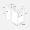 Swiftwall Pro Pro Reusable Modular Panel System  Class A Fire Rated Fire Rated Single Door Panel ADSAA12W